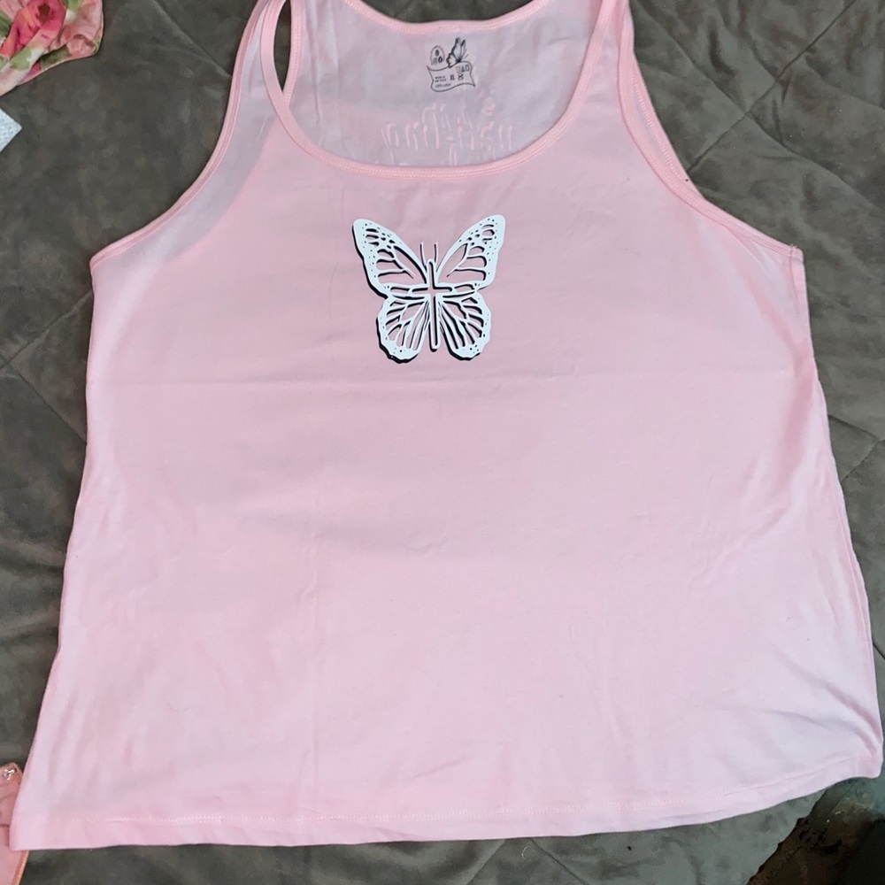 Pink Butterfly Cross in XL